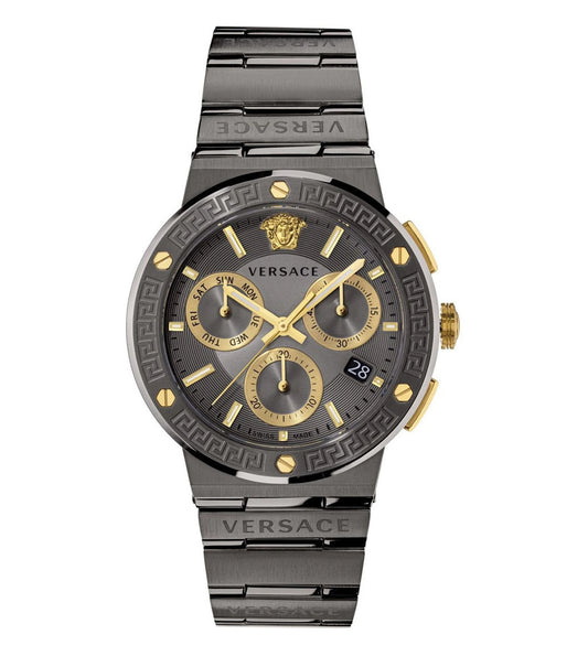 VEZ900521 | VERSACE Greca Logo Chronograph Watch for Men