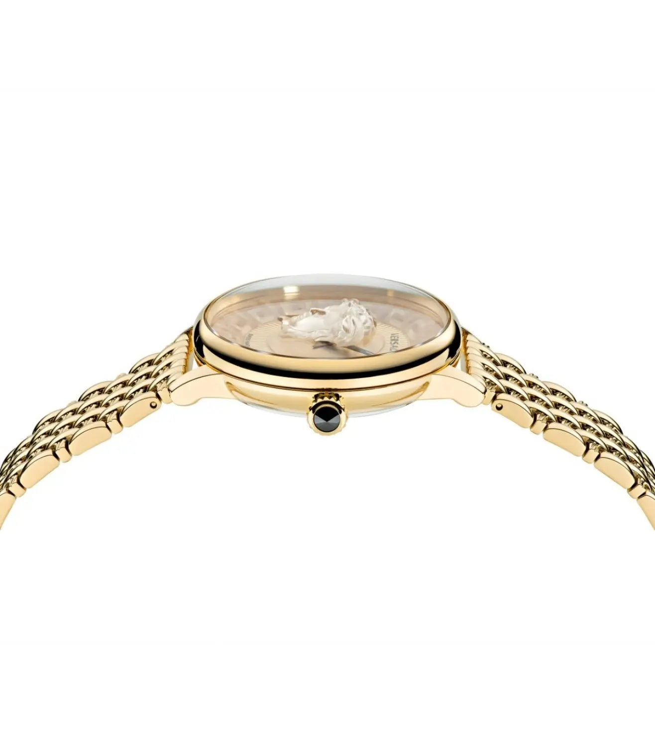 Versace Round Gold Dial Analog Women's Watch - VE6F00623