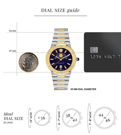 Versace GRECA LOGO Moon Phase Analog Unisex Watch - VE7G00223