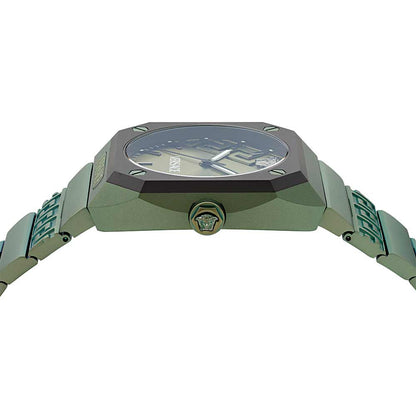 Versace Antares Green Dial St Steel Watch For Men - VE8F00324