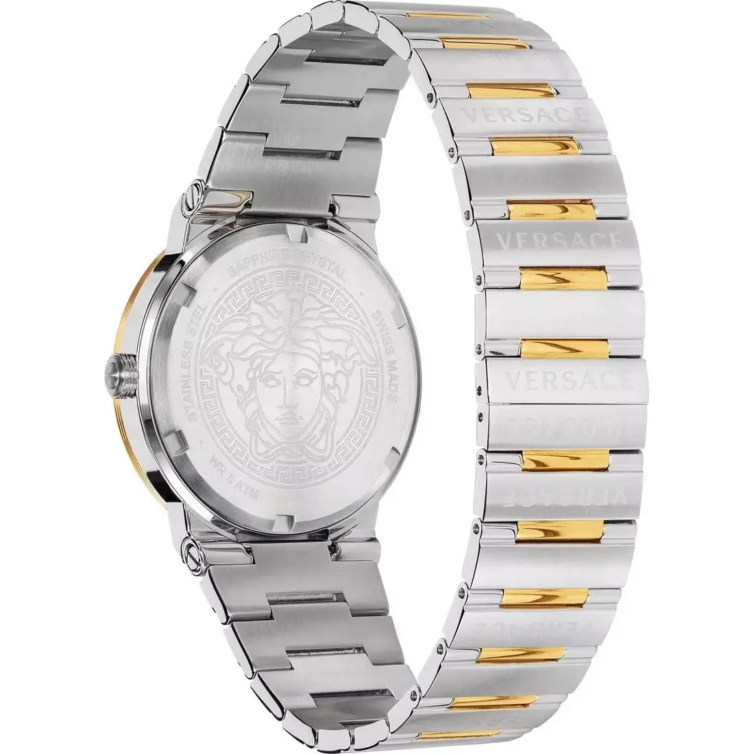 Versace Round Green Dial Greca Logo Watch For Men - VEVI00420