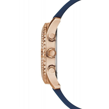 GUESS Silicone Analog Gold Dial Women Watch - W1098L6