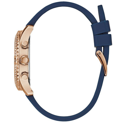 GUESS Silicone Analog Gold Dial Women Watch - W1098L6