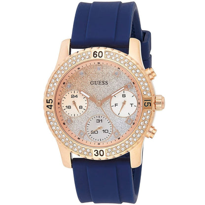 GUESS Silicone Analog Gold Dial Women Watch - W1098L6