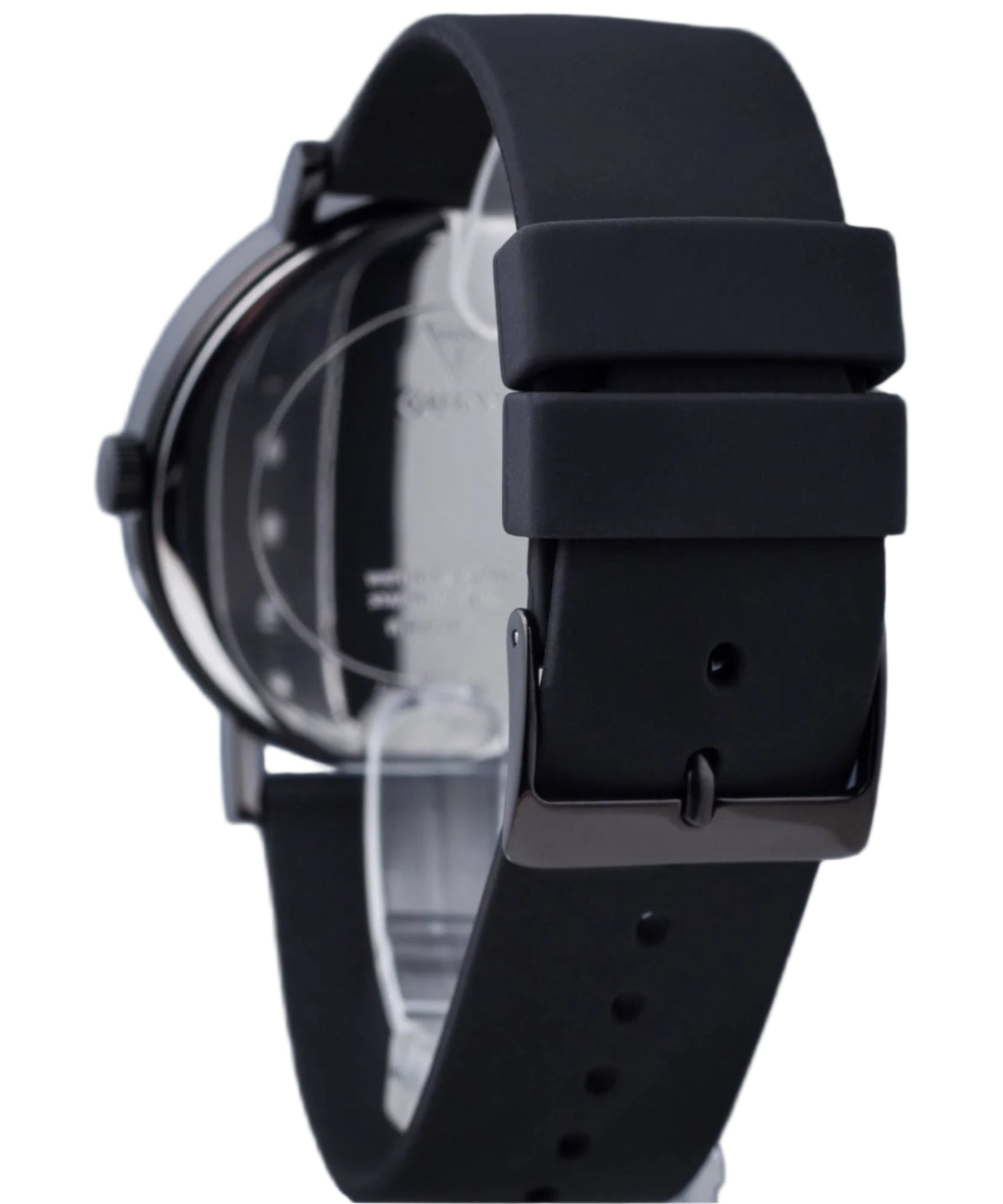 GUESS Imprint Black Round Dial Quartz Analog Men Watch W1161G2