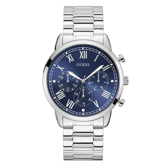 GUESS Blue Dial Stainless Steel Multi-Function Men Watch W1309G4
