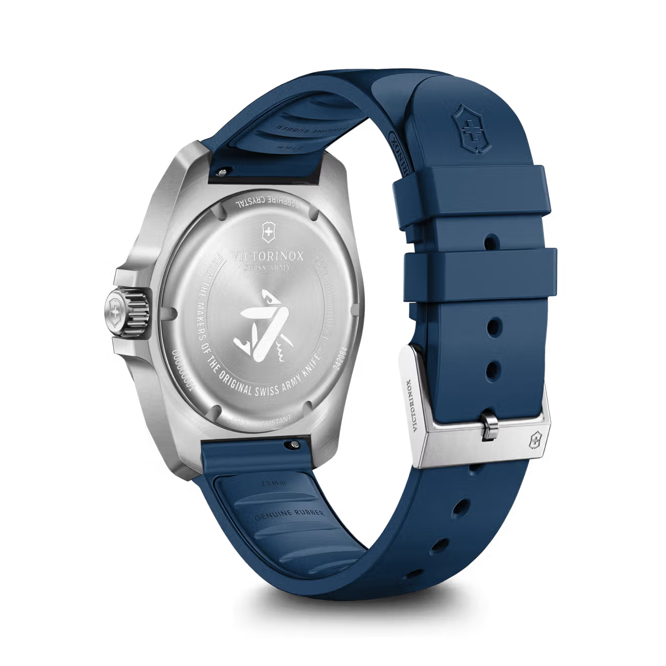 Victorinox I.N.O.X 41 mm Blue Dial Rubber Starp Analogue Men's Watch - 242084