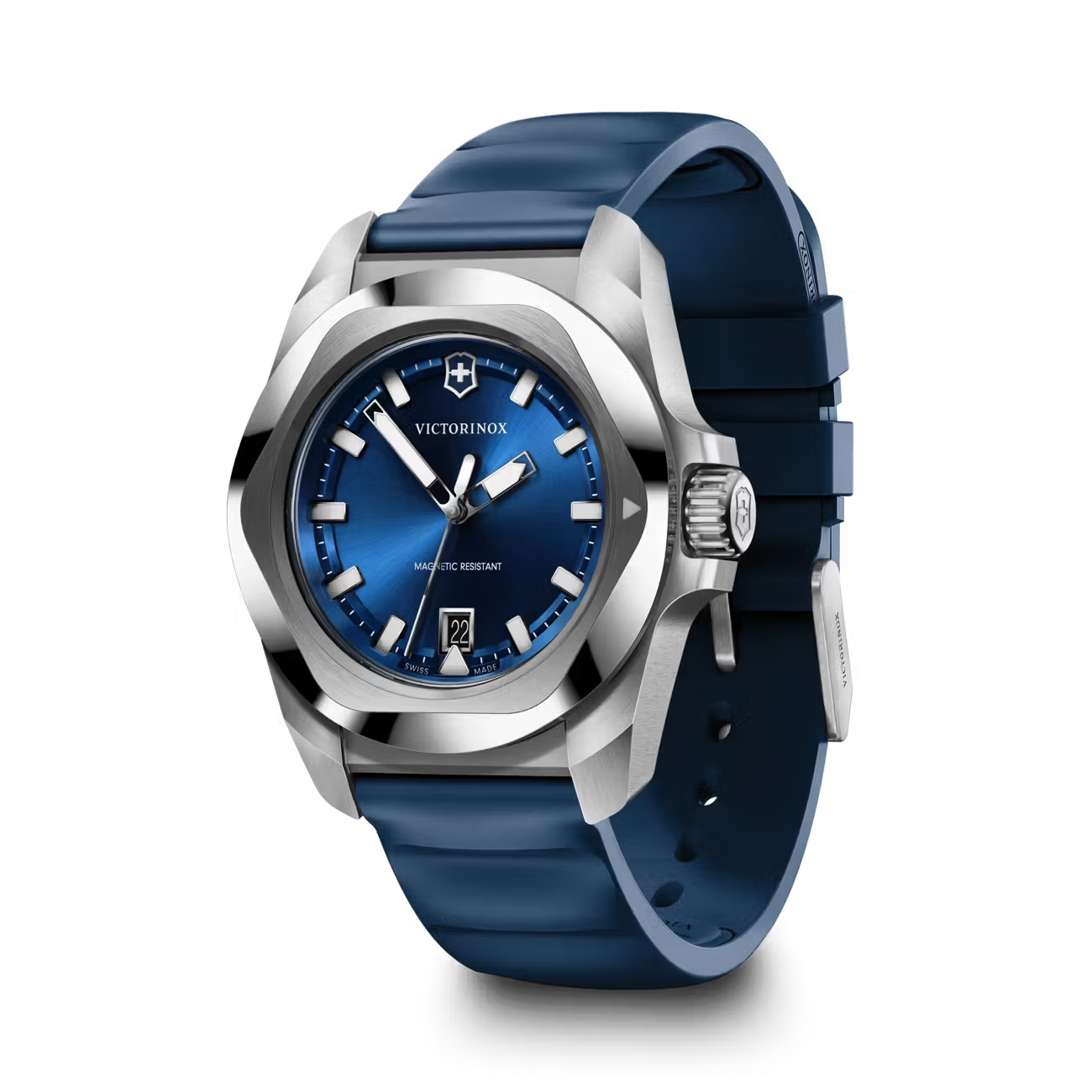 Victorinox I.N.O.X 41 mm Blue Dial Rubber Starp Analogue Men's Watch - 242084