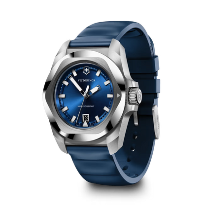 Victorinox I.N.O.X 41 mm Blue Dial Rubber Starp Analogue Men's Watch - 242084