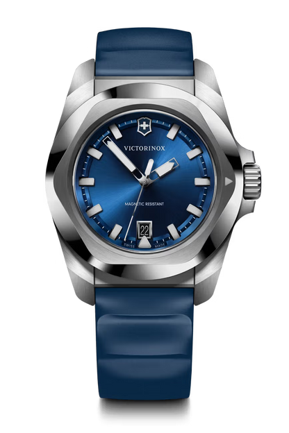 Victorinox I.N.O.X 41 mm Blue Dial Rubber Starp Analogue Men's Watch - 242084