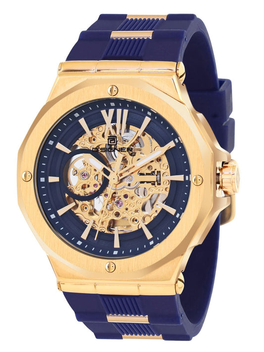 D'SIGNER Gold Dial Black Silicon Strap Automatic Men's Watch