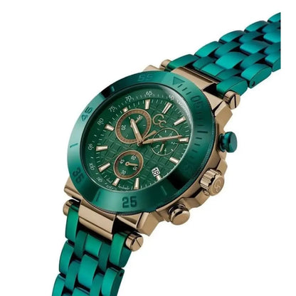 GC One Bronze & Green Dial Chronograph Men Watch Y70009G5MF