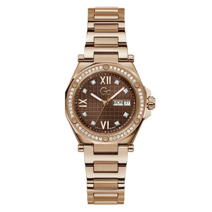 GC Women Legacy Size Metal Brown Round Dial Analog Watch Z20001L4MF