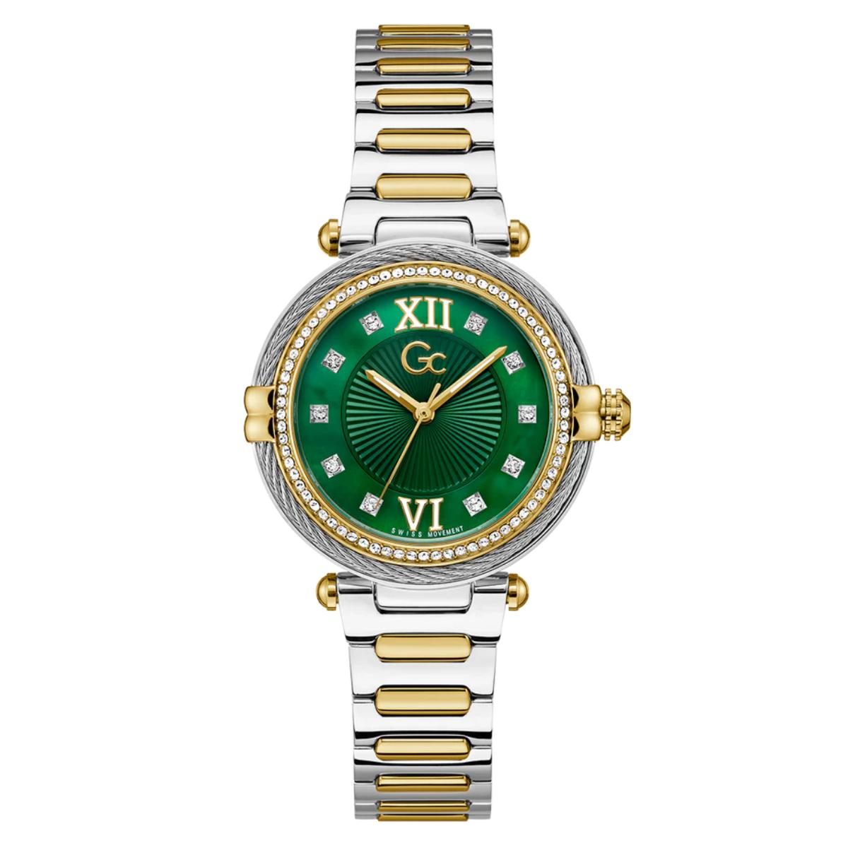 GC Quartz Vogue Cable Green Dial Analog Women's Watch Z52002L9MF