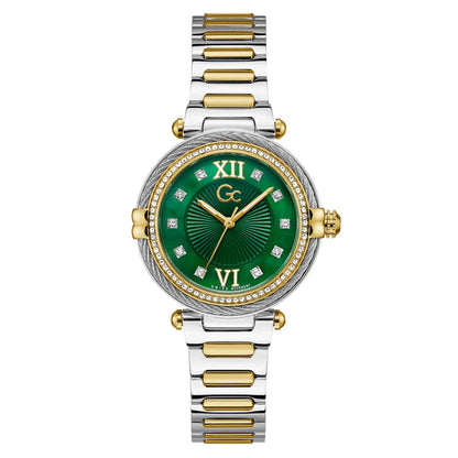 GC Quartz Vogue Cable Green Dial Analog Women's Watch Z52002L9MF
