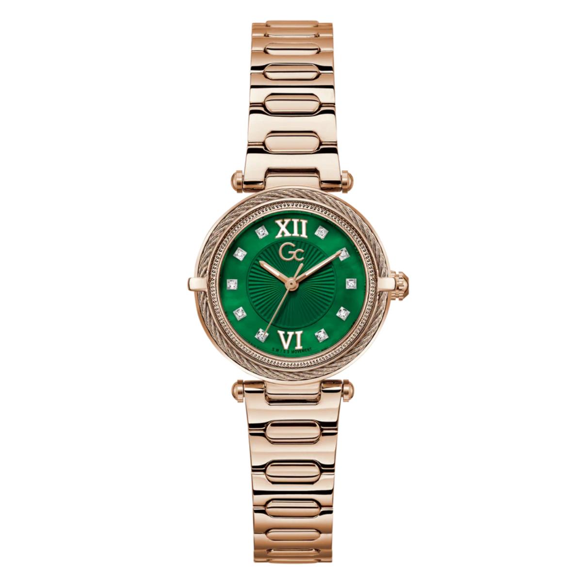 GC Vogue Cable Quartz Green Dial Analog Watch For Women Z57003L9