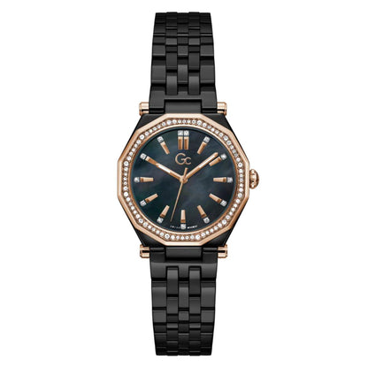 GC Gleam Black Dial Multi-Function Ceramic Women's Watch Z59002L2