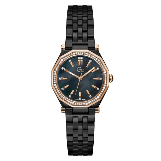 GC Gleam Black Dial Multi-Function Ceramic Women's Watch Z59002L2