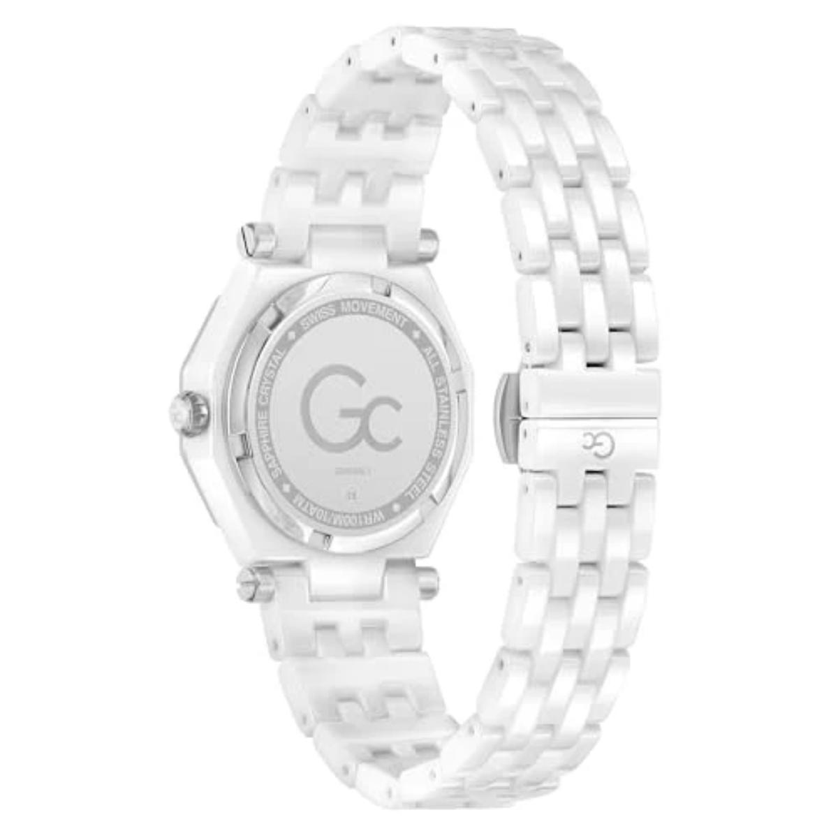 GC Gleam Quartz White Dial Ceramic Women's Watch Z59003L1