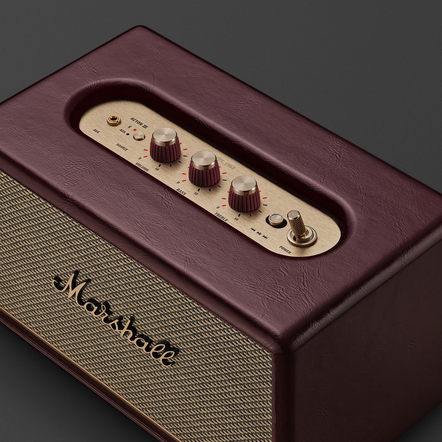 Marshall ACTON III 4.9 Compact Bluetooth speaker Burgundy