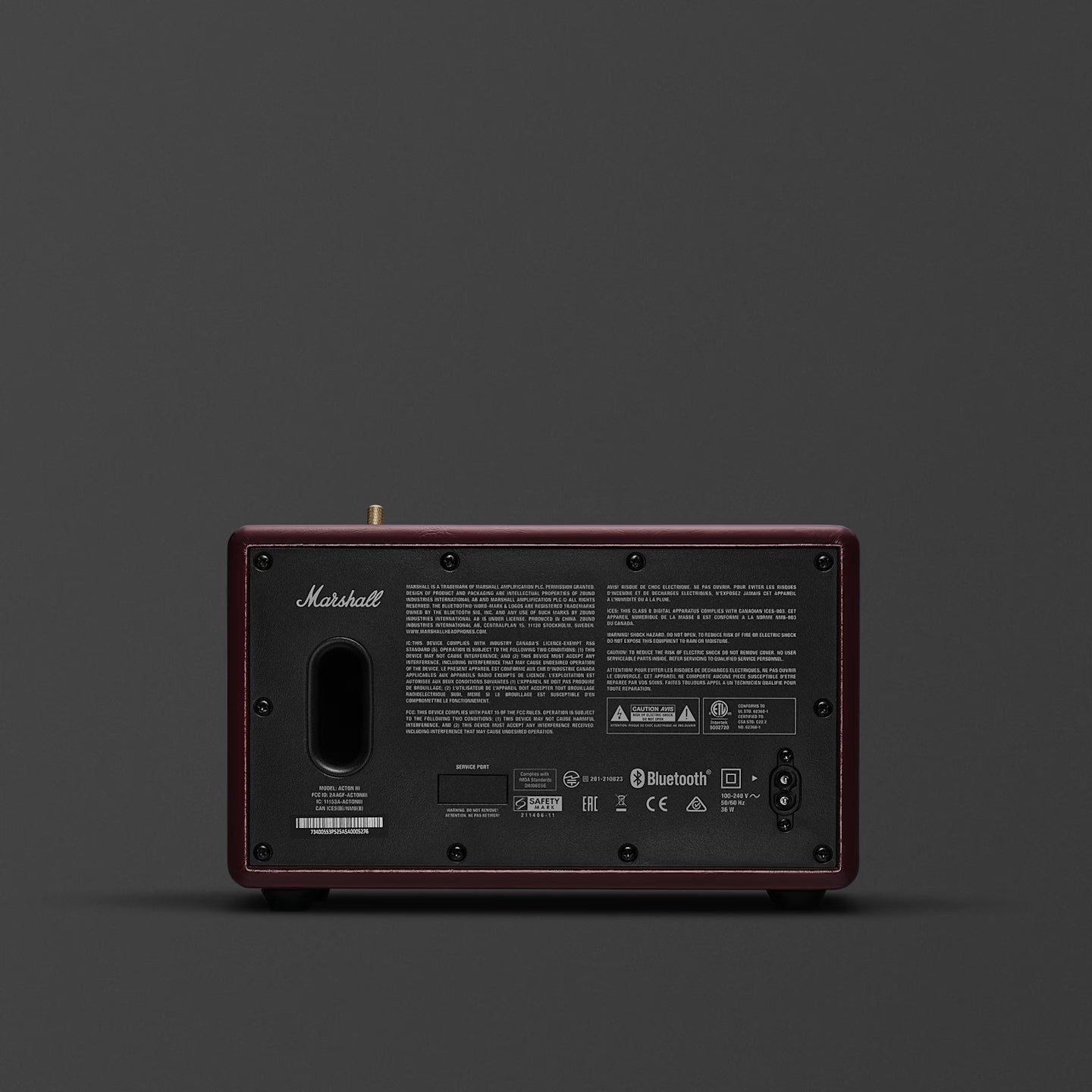 Marshall ACTON III 4.9 Compact Bluetooth speaker Burgundy