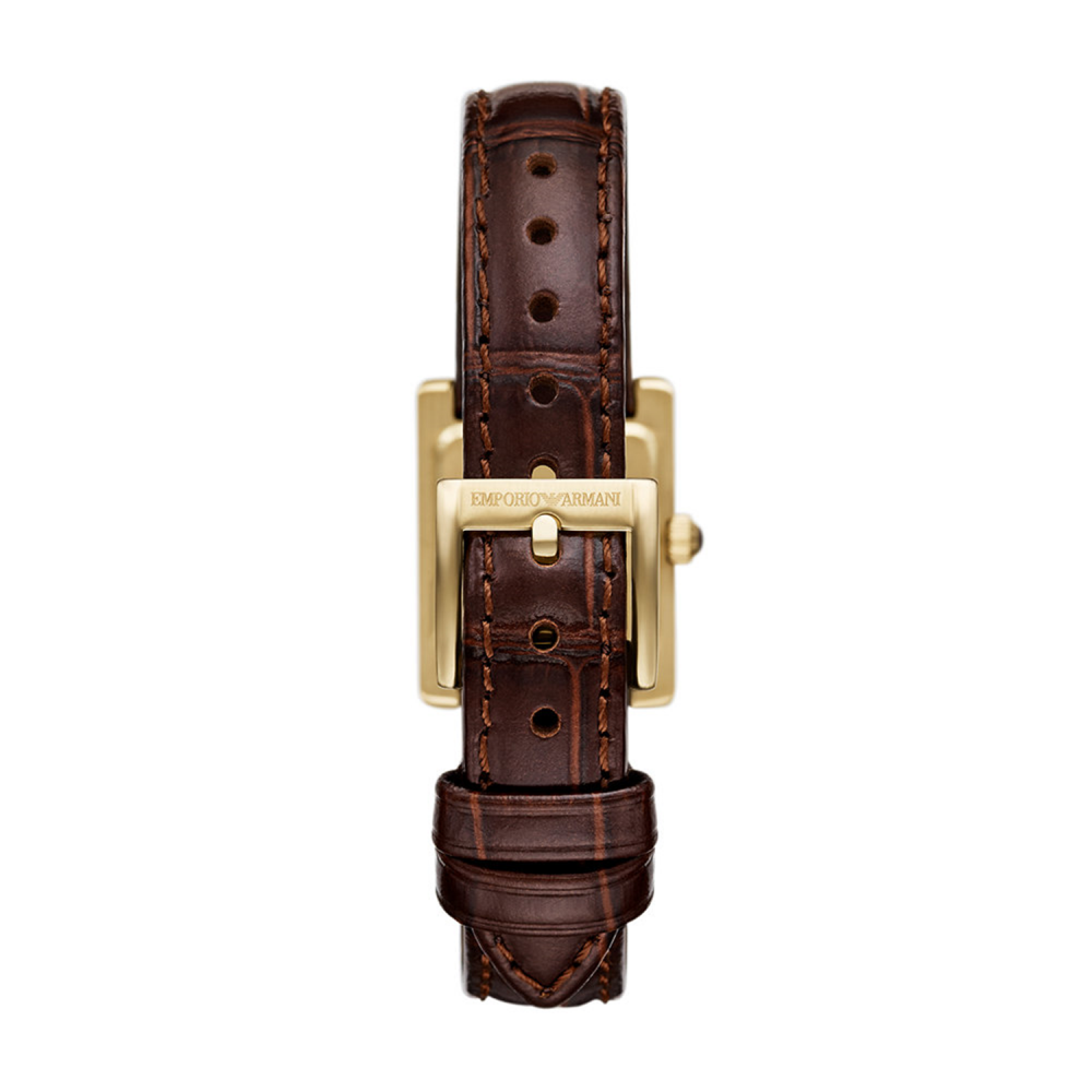 Emporio Armani Brown Rectangular Dial Analog Women Watch AR11705