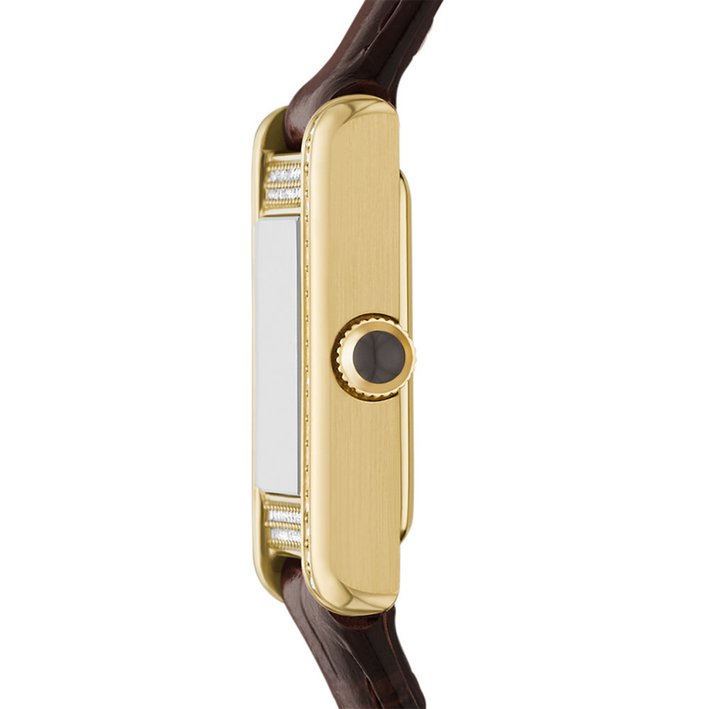 Emporio Armani Brown Rectangular Dial Analog Women Watch AR11705