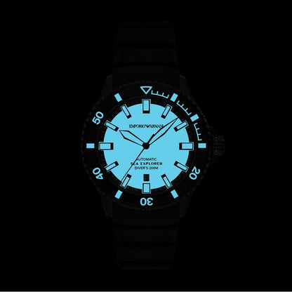 Emporio Armani Sea Explorer Automatic Silicone Strap Men Watch AR60085