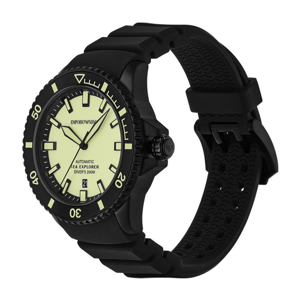 Emporio Armani Sea Explorer Automatic Silicone Strap Men Watch AR60085