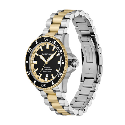 Emporio Armani Sea Explorer Automatic Black Dial Men's Watch AR60089