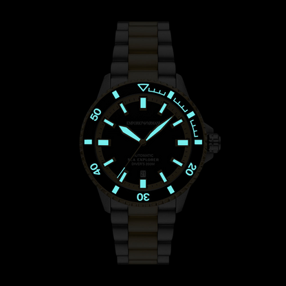 Emporio Armani Sea Explorer Automatic Black Dial Men's Watch AR60089