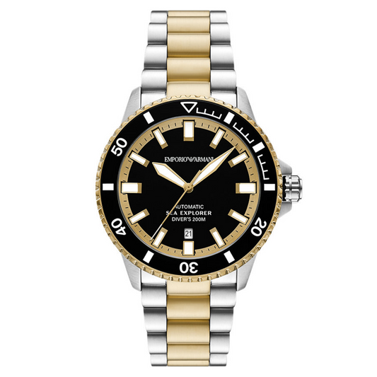 Emporio Armani Sea Explorer Automatic Black Dial Men's Watch AR60089