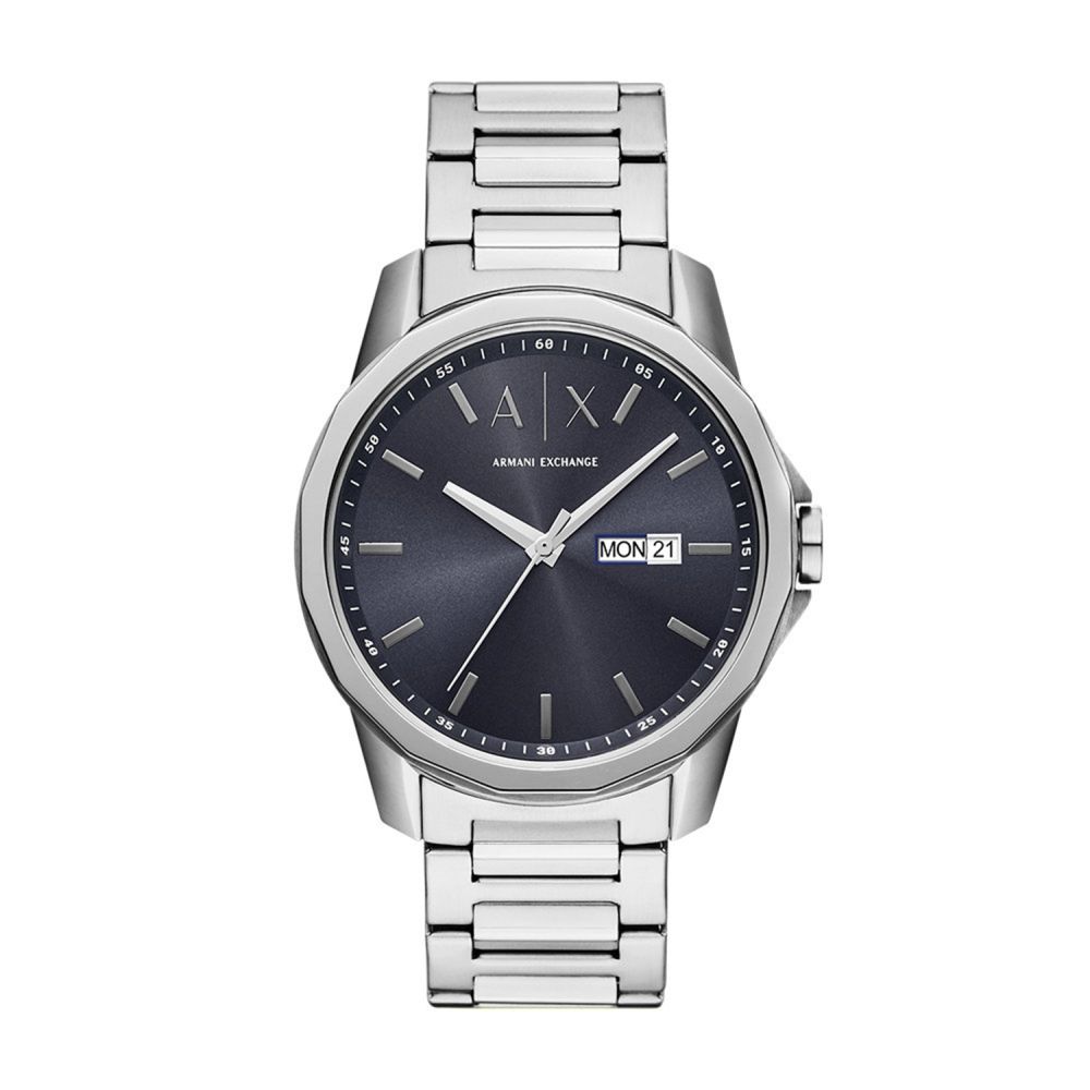 Armani Exchange Quartz Blue Dial Analog Stainless Steel Men's Watch AX ...
