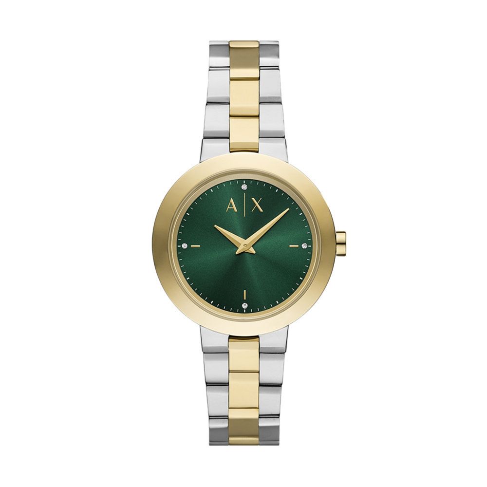Armani Exchange Quartz Green Dial Analog Stainless Steel Women Watch AX5176