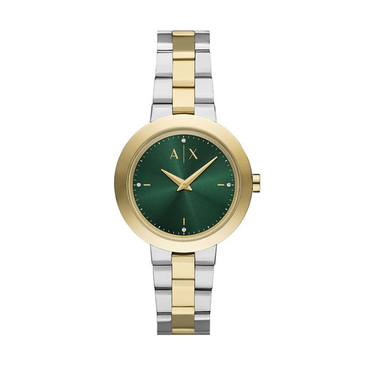 Armani Exchange Quartz Green Dial Analog Stainless Steel Women Watch AX5176