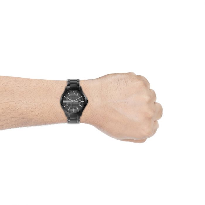 AX7101 ARMANI EXCHANGE Hampton Black Dial Watch With Bracelet