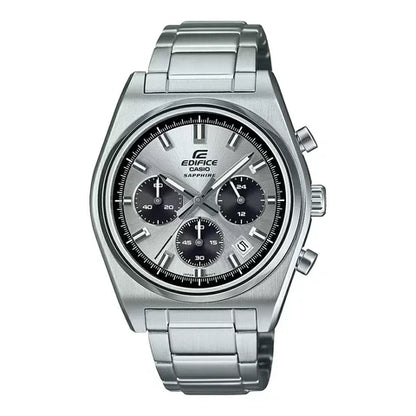 Ed635 Silver Edifice watch with a white background