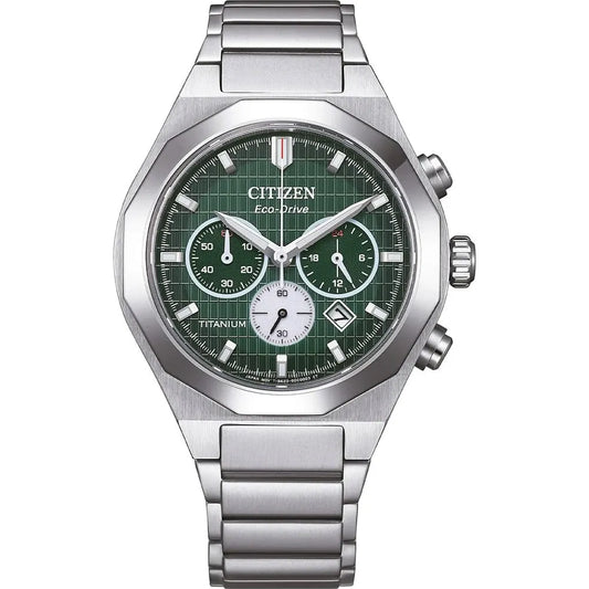 Citizen Green Zenshin chronograph 60 Three-hand Men's Watch - CA4691-59X
