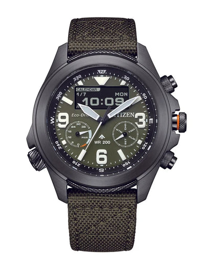 Citizen Promaster Land U822 Black Dial Digital and Analog Men's Watch - JV1005-02W