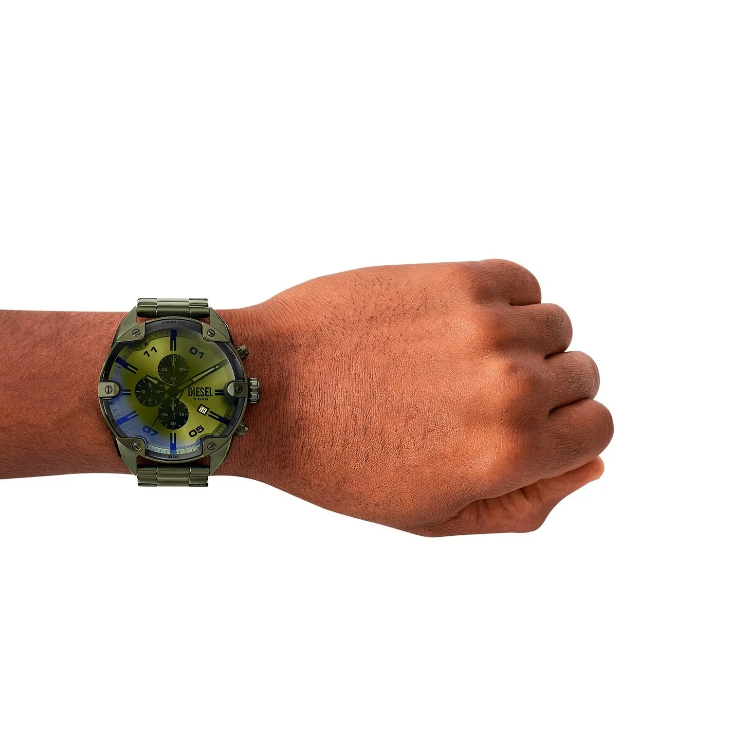 DZ4670 Diesel | Spiked Chronograph Tow/Tone Dial Analog Watch (Men DZ4670 Diesel | Spiked Chronograph Tow/Tone Dial Analog Watch (Men
