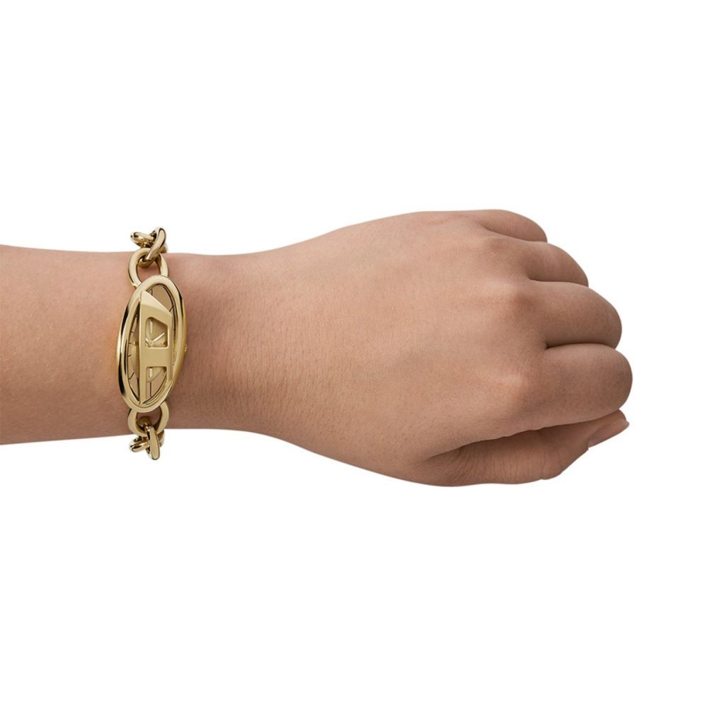 Diesel D-Era Quartz Gold Dial Analog Stainless Steel Women Watch DZ5611