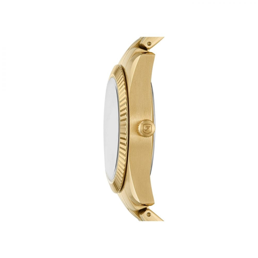 Fossil Scarlette Quartz Gold Dial Analog Stainless Steel Women Watch ES5338