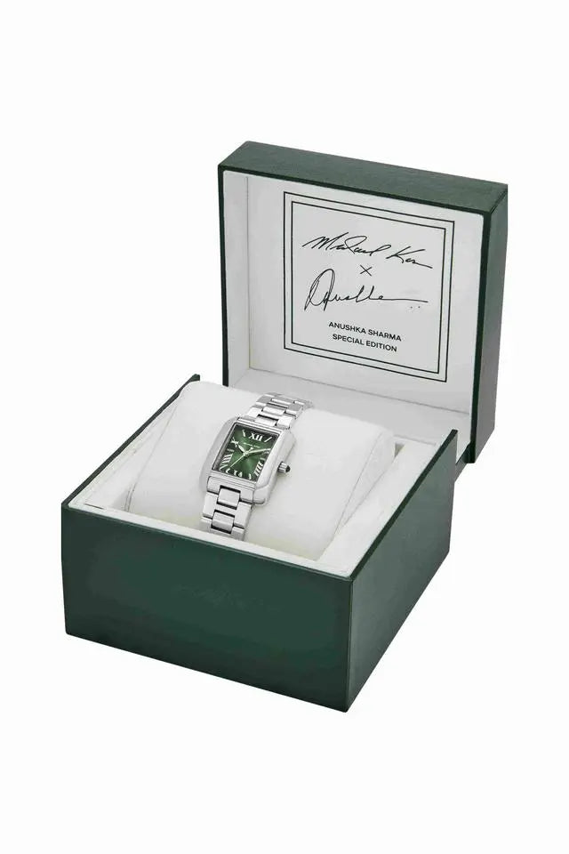 MK4832 Michael Kors | Green Sunray Dial Emery Silver Watch (Women)