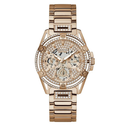 GUESS Women Queen Rose Gold Dial Stainless Steel Analog Watch GW0464L3