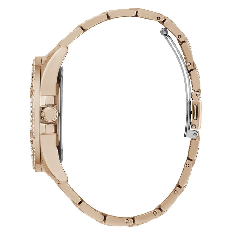 GUESS Women Queen Rose Gold Dial Stainless Steel Analog Watch GW0464L3