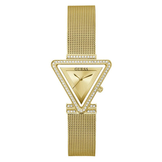 GUESS FAME Women Champagne Triangle Dial Analog Watch GW0508L2