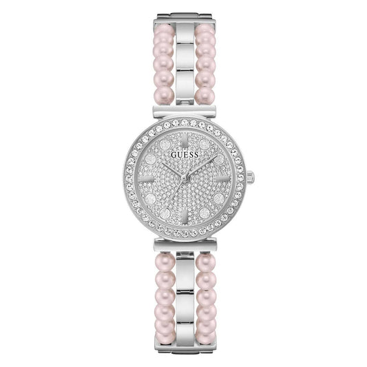 GUESS Silver Round Dial Analog Women's Watch GW0531L1