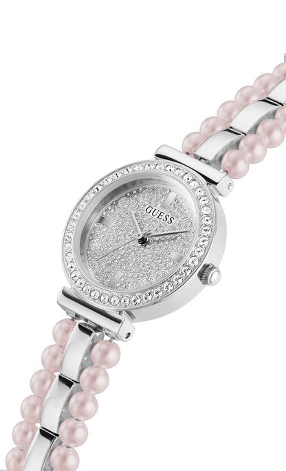 GUESS Silver Round Dial Analog Women's Watch GW0531L1
