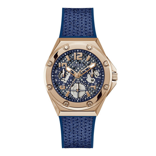 GUESS Silicone Blue Dial Analog Women Watch GW0620L3