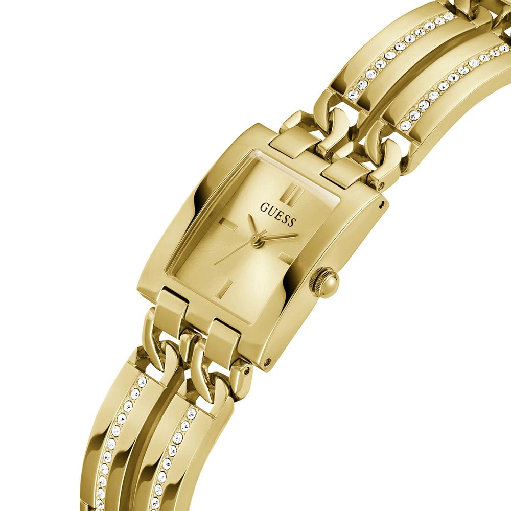 GUESS Mod Champagne Rectangle Dial Quartz Analog Women Watch GW0668L2
